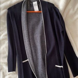 Long navy blue sweater